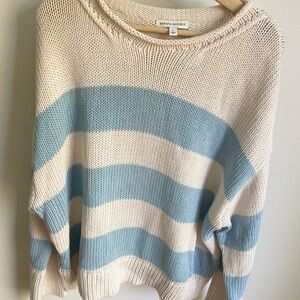 Banana Republic Cream and Blue Wave Sweater